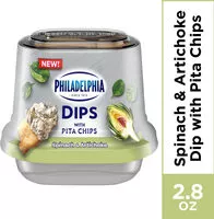 Mängden socker i Spinach & artichoke dips with pita chips cream