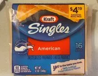 Mängden socker i Kraft Singles American Cheese