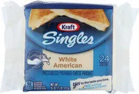 Mängden socker i Singles white american pasteurized prepared cheese product