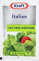 Mängden socker i Italian salad dressing fat free packets