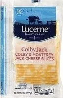 Mängden socker i Colby & Monterey Jack Cheese Slices