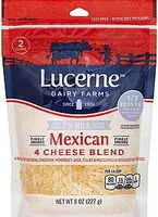Mängden socker i Dairy farms mexican style 4 cheese blend