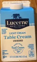 Mängden socker i Light Cream Table Cream