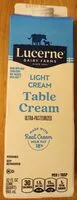 Mängden socker i Ultra-Pasteurized Light Table Cream