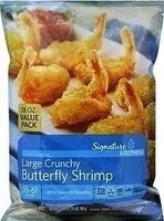 Mängden socker i Lightly seasoned breading large crunchy butterfly shrimp