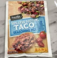 Mängden socker i 30% Less Sodium Taco Seasoning Mix