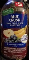 Mängden socker i Blue Crush 100% fruit juice smoothie