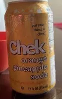Mängden socker i Chek orange pineapple soda