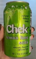 Mängden socker i Chek lemon lime soda