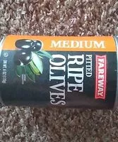 Mängden socker i Pitted Ripe Olives medium