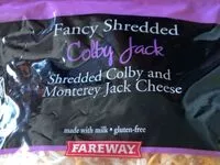Mängden socker i Colby Jack shredded cheese
