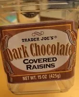 Mängden socker i Dark chocolate covered raisins