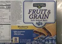 Mängden socker i Fruit and grains soft baked bars blueberry