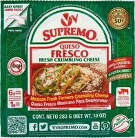 Mängden socker i Queso fresco mexican fresh crumbling cheese