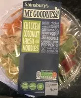 Mängden socker i Chicken coconut laksa noodles