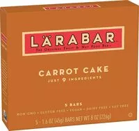 Mängden socker i Larabar fruit nut bar carrot cake gluten free