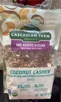 Mängden socker i coconut cashew granola