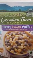 Mängden socker i Cascadian Farm Organic Berry Vanilla Puffs Cereal