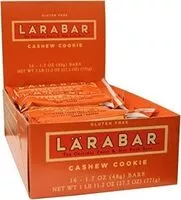 Mängden socker i Larabar fruit nut bar cashew cookie gluten free