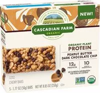 Mängden socker i Organic peanut butter chocolate chip protein bars