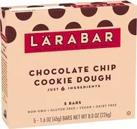 Mängden socker i Larabar gluten free bar chocolate chip cookie dough