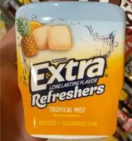 Mängden socker i Extra tropical mist gum