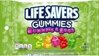 Mängden socker i Life savers Gummies bunnies &eggs