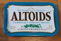 Mängden socker i Altoids, mints, wintergreen