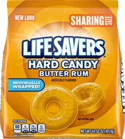 Mängden socker i Life savers butter rum hard candy