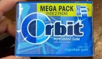 Mängden socker i Orbit peppermint Gum