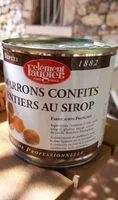 Mängden socker i Marrons confits entiers au sirop