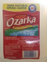 Mängden socker i Natural spring water