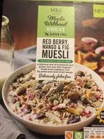 Mängden socker i Muesli red berry Mango Fig