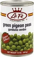 Mängden socker i Green Pigeon Peas