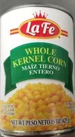 Mängden socker i Whole kernel corn