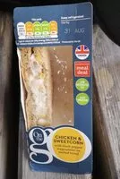 Mängden socker i Chicken & Sweetcorn with black pepper mayo on malted bread