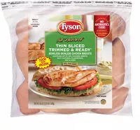 Mängden socker i Thin sliced trimmed & ready boneless skinless chicken breasts