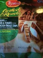 Mängden socker i Tyson, italian style chicken breast strips, herb & tomato