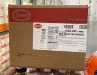 Mängden socker i Fully cooked diced, grilled chicken meat