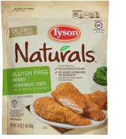 Mängden socker i Gluten free breaded chicken breast strips