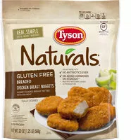 Mängden socker i Chicken breast nuggets, gluten free