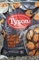 Mängden socker i Tyson Buffalo Style Boneless Chicken Bytes