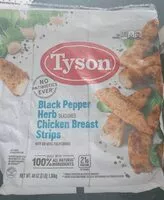 Mängden socker i Black Pepper Herb Chicken Breast Strips