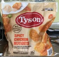 Mängden socker i Tyson spicy chicken nuggets
