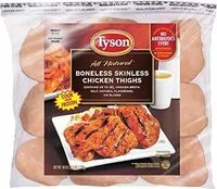 Mängden socker i Tyson boneless skinless chicken thighs