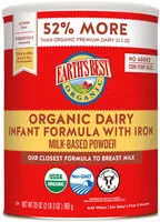 Mängden socker i Organic® Infant Powder Formula with Iron
