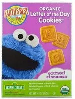 Mängden socker i Earth's best, organic letter of the day cookies, oatmeal cinnamon