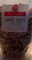Mängden socker i Walnut Halves & Pieces
