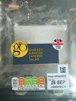 Mängden socker i Chicken and bacon layered salad