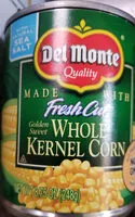Mängden socker i Whole kernel corn